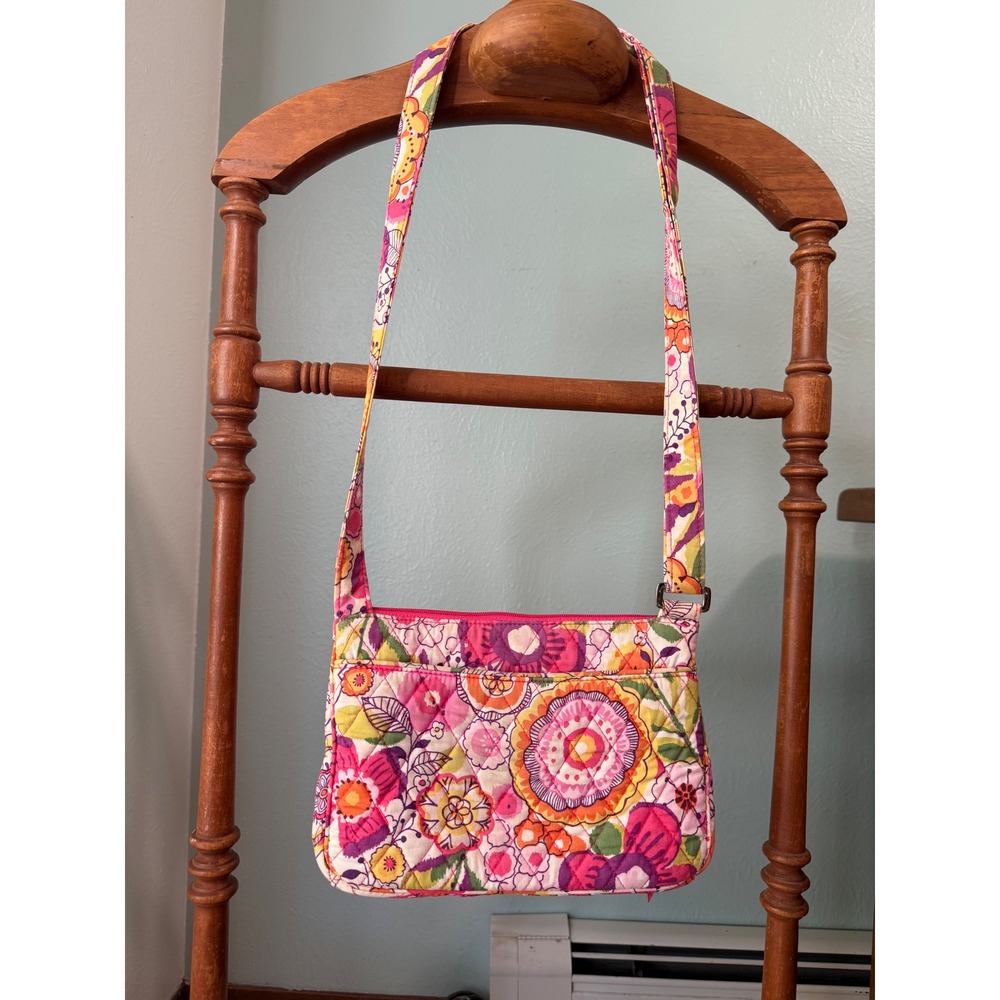 Vera Bradley Little Hipster Crossbody Bag in Clementine floral and paisley - Picture 2 of 16